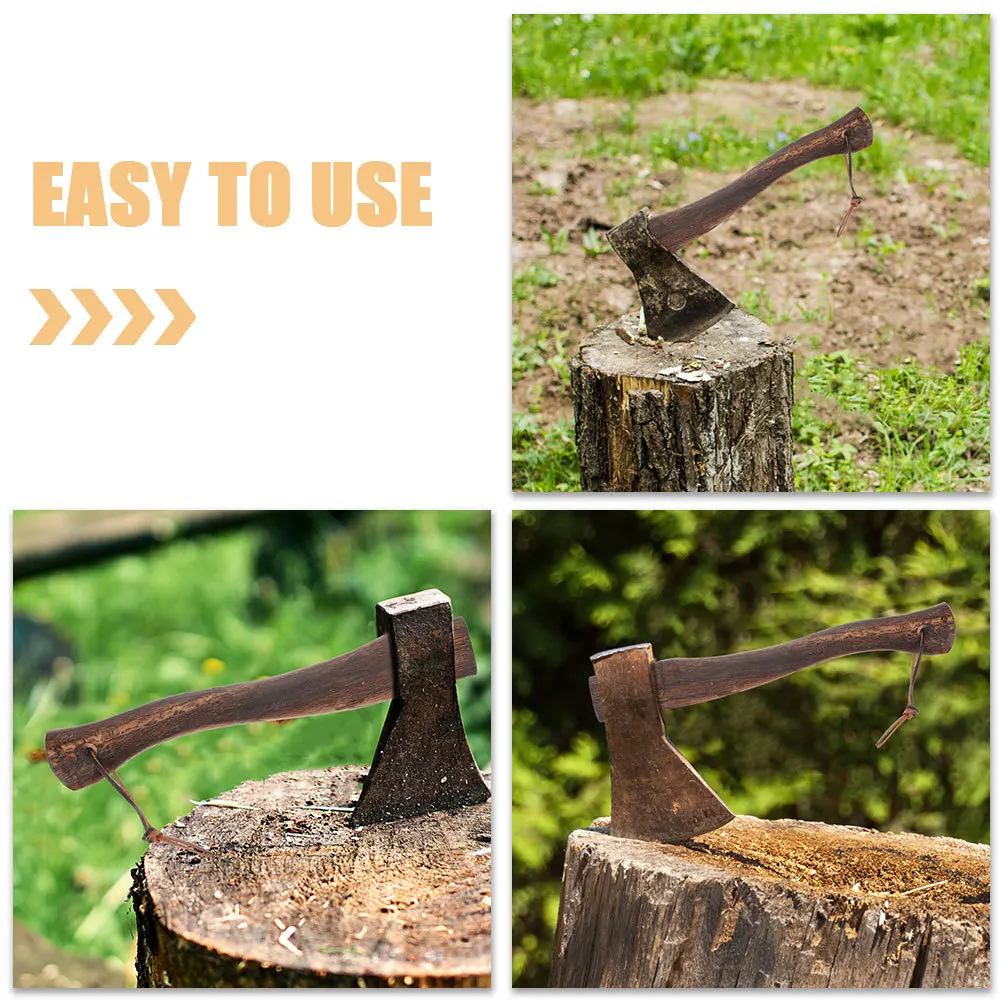قطعتان من مقبض الخشب البديل لفأس صغير، بناء من الخشب الصلب القوي، مثالي لإصلاح أدوات التخييم والحديقة والحطب الخارجية #6