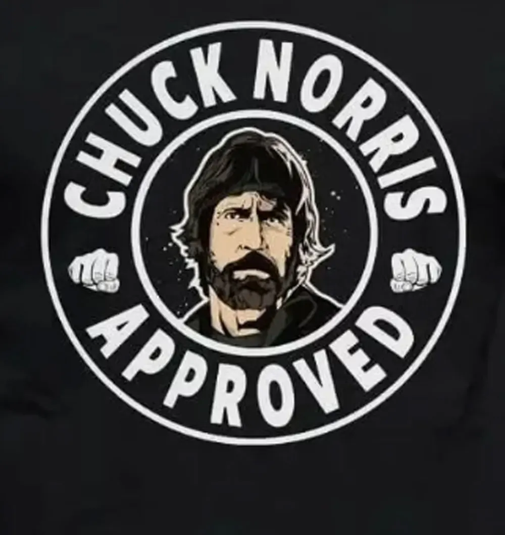 ZYXZ Men's Graphic T-Shirt Chuck Norris Approved Black 2 Eco-Friendly Limited Edition Men's Casual Sports Fasional 822315