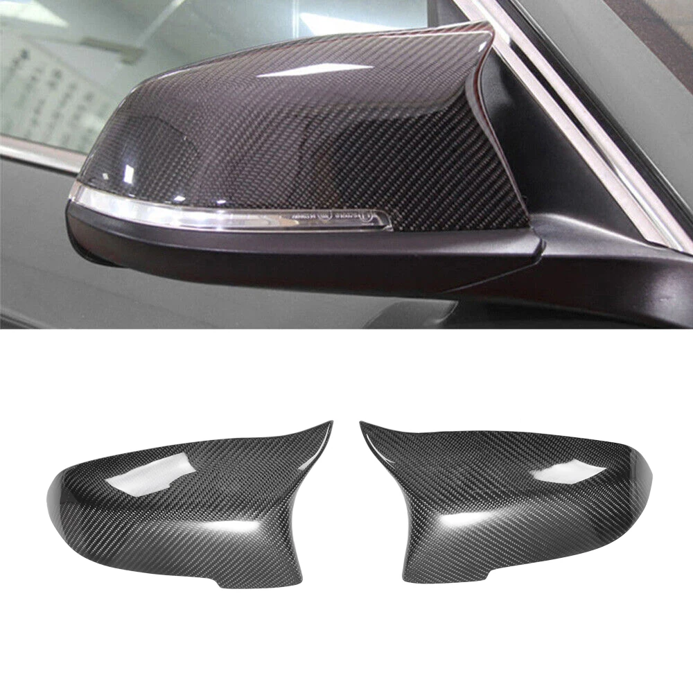 

Real Carbon Fiber Replacement M Style Side Rear View Mirror Cover Caps For BMW F10 F18 2014-2016