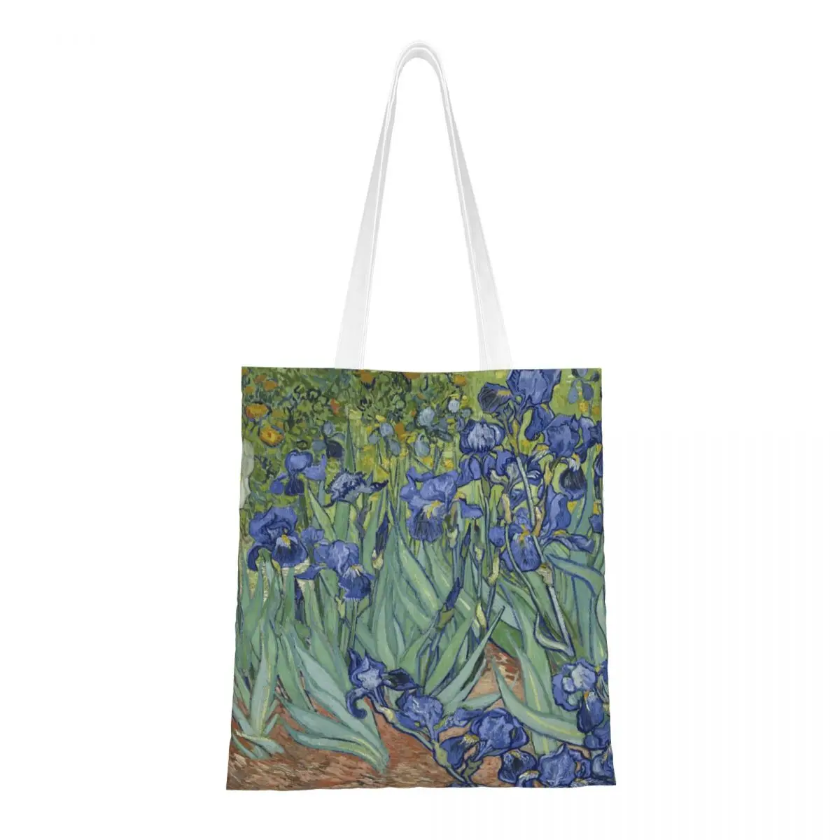 

Винсент Ван Гог Ирисы Большие сумки Женская сумка Складная студенческая сумка через плечо с цветочным принтом Сумка для покупок с принтом