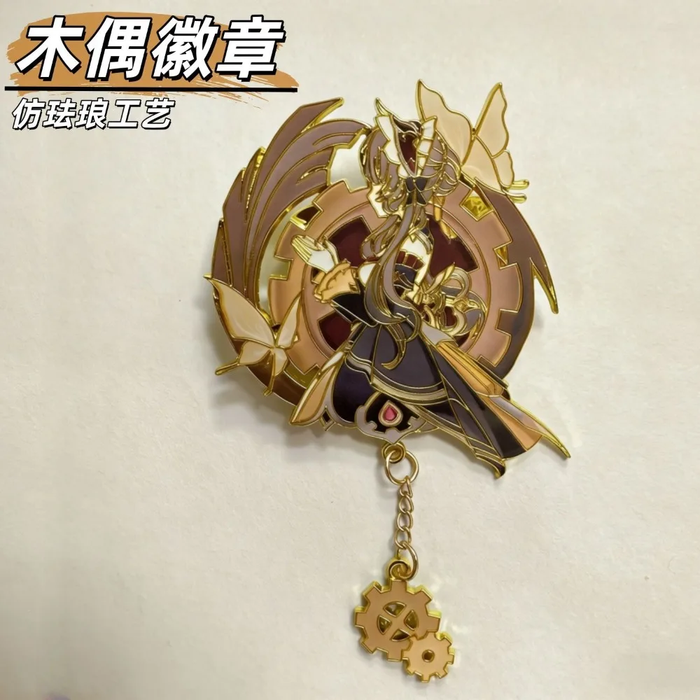 Game Yuan Shen Impacting Columbina Sandrone‌ Cartoon Metal Brooch Pins Button Badge Backpack Decor Cosplay Jewelry Accessory