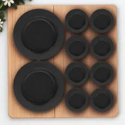 

10 Pcs Round Rubber Plug Bottom Cover Replacement Stopper for Piggy Bank Box