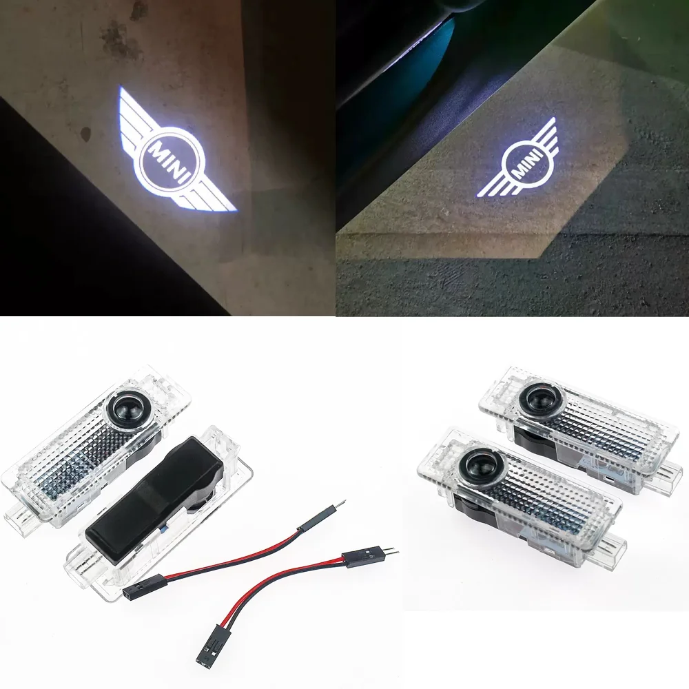 LED Light Car Door Projector Car Welcome Light For  Mini Cooper Works R55 R56 R50 R53 R60 R61 F54 F55 F56 F60 Car Accessories