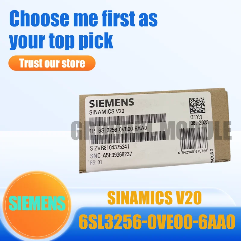 

New Original SIEMENS 6SL3256-0VE00-6AA0 6SL3 256-0VE00-6AA0 SINAMICS V20 I/O Extension Module
