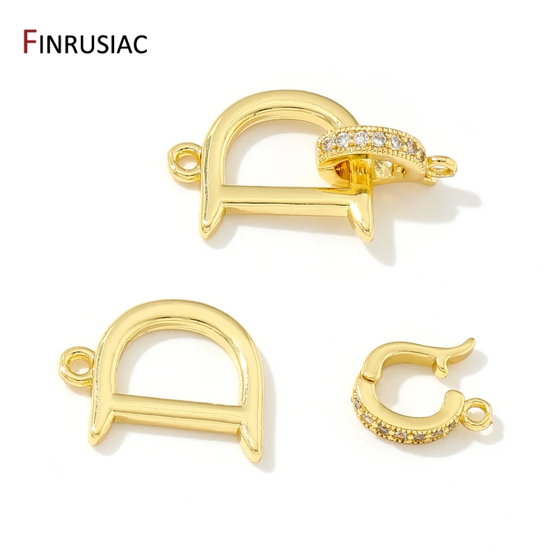 18K Gold Plated Brass Fasteners For Bracelets Lock,Jewelry Clasps Accessories,DIY Needlework Beads Jewelry Making Findings