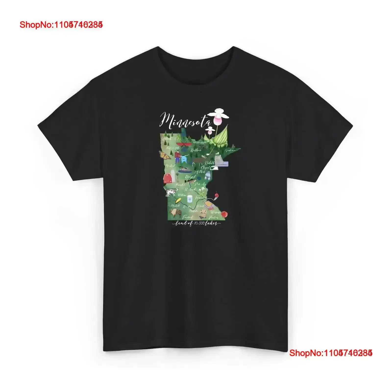Minnesota Land of 10 000 Lakes T Shirt Map State Pride MN vintage Washed graphic Stretched Top For Everyday Wear vintage