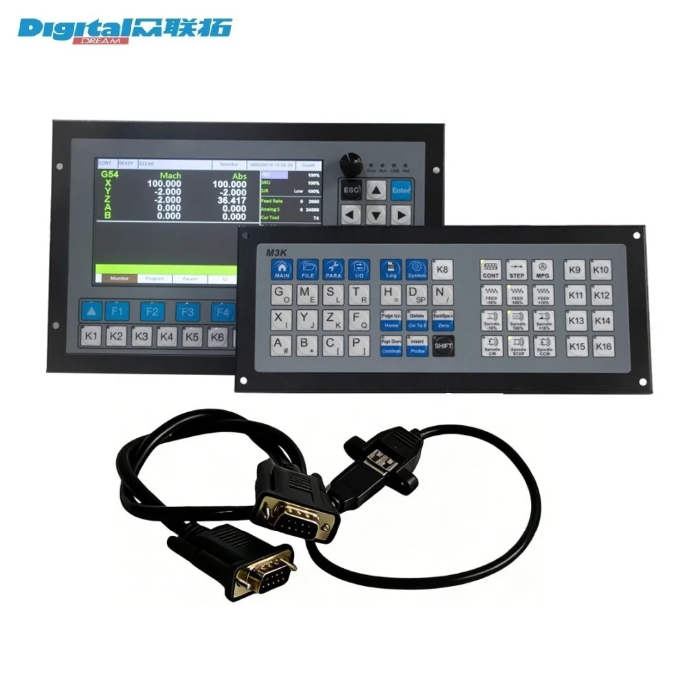DDCSE CNC Motion Controller Kit 3/4/5 Axis 1Mhz Output Pulse Support ATC with Expansion M3K Keyboard for Wood Router