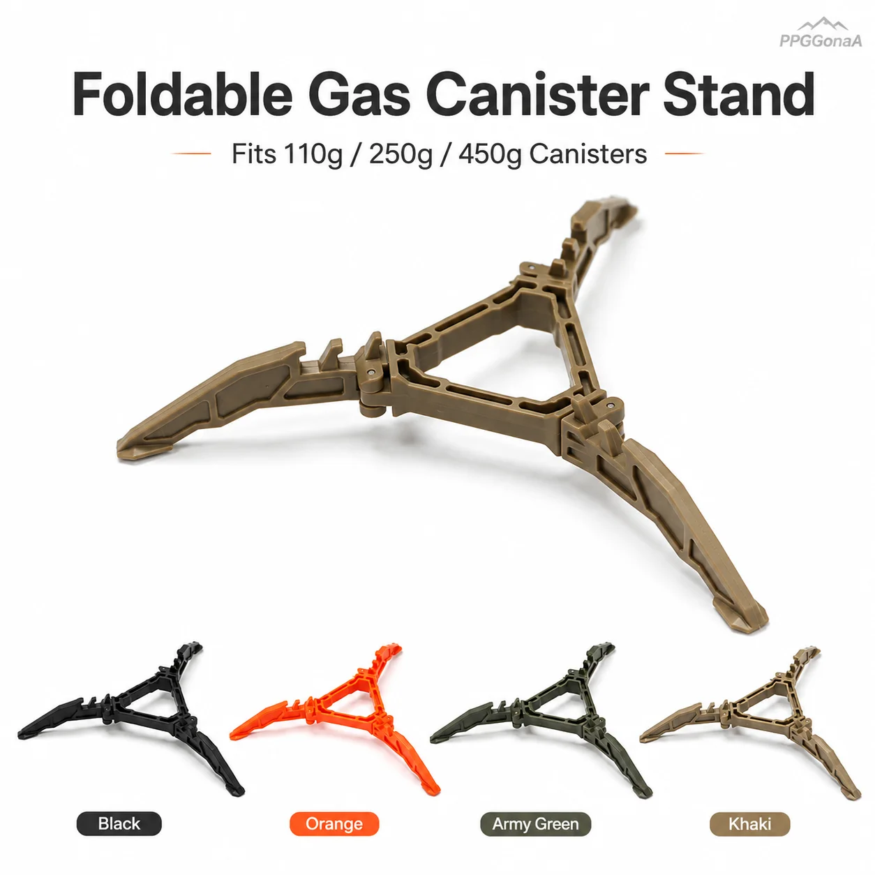 Compact Foldable Camping Stove Stand - Durable Nylon, Fit for Outdoor Hiking & Cooking