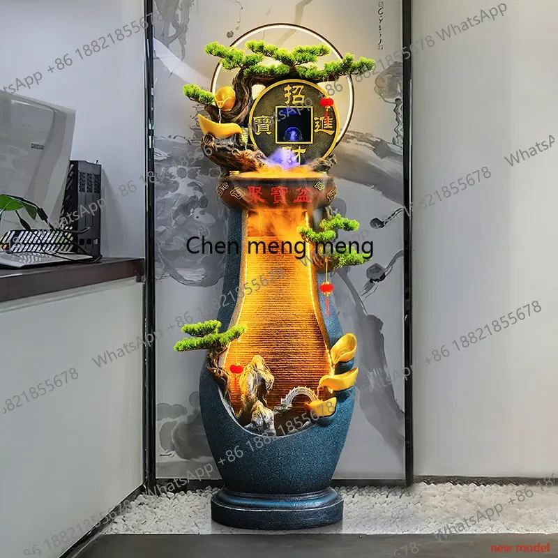 AB03Lucky rockery flowing water ornament circulating feng shui wheel floor living room decoration