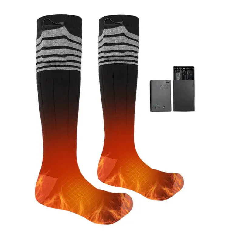 Self Heating Socks For Men Battery Heating Socks Long Calf Winter Heated Socks For Hunting Skiing Snowboarding Fishing Field