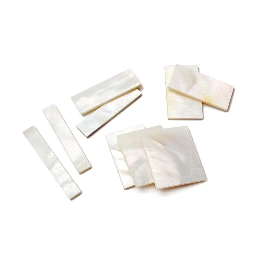 Guitar Accessories White Mother of Pearl Inlay Material for Fingerboard Neck Mandolin Banjo DIY Craft Projects
