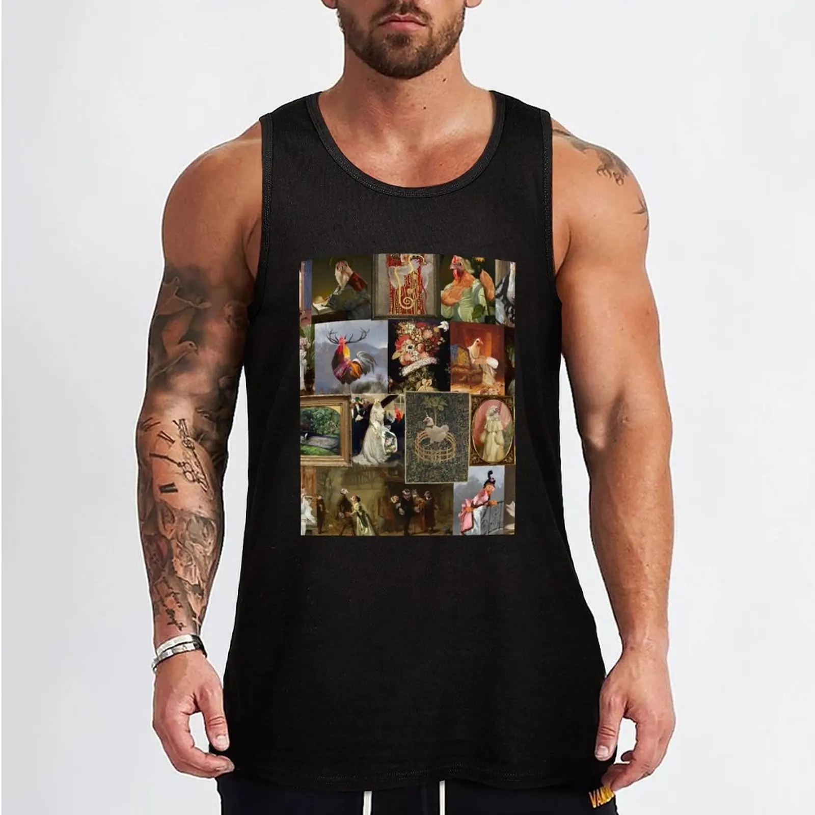 Museum of Fine Art Chickens Highlights Tank Top gym accessories man Man summer clothes Men's gym articles Top summer