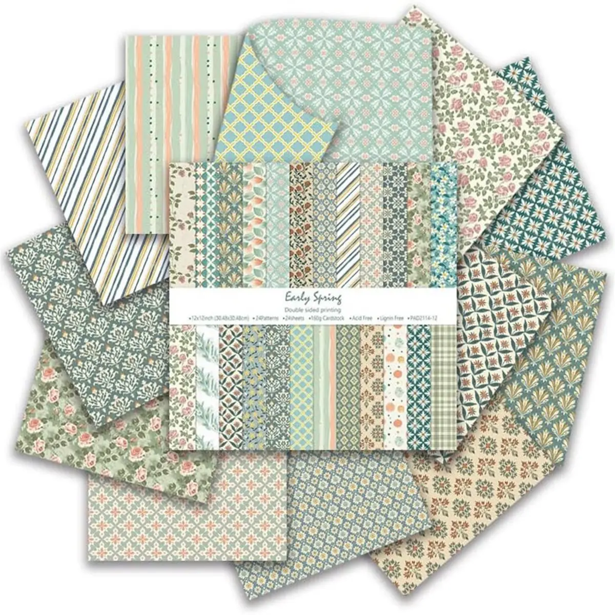 DT38 Early Spring Scrapbook Paper, 24 Sheets 12
