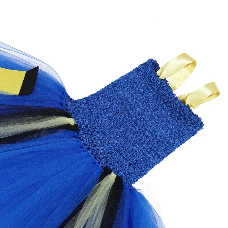 Blue Clownfish Tutu Dress for Girls Finding Dory Halloween Costumes Kids Nemo Outfit with Fish Haribow Children Birthday Gift