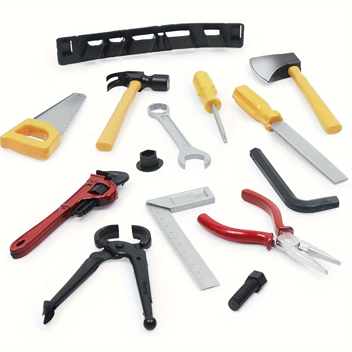14 teile/satz Mini Kunststoff Ingenieur Bau Reparatur Tool Kit Simulation Reparatur Bohrer Schraubendreher Schraubenschlüssel Schraube Hammer ZSY – Detail 7