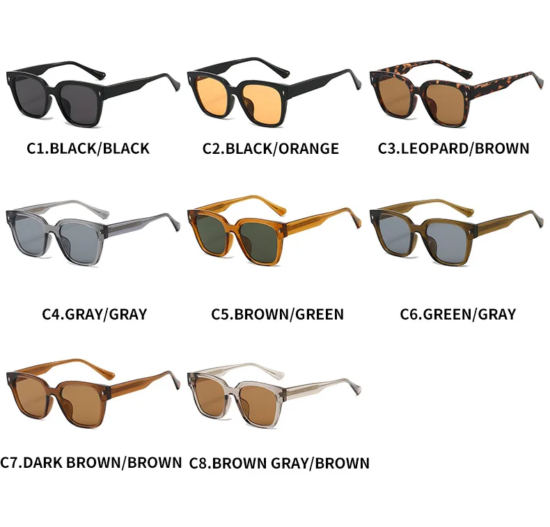 2025 qualität Metall Kern Quadrat Sonnenbrille Frauen Koreanische Marke Designer Tr90 Mode Unisex Männer Gläser – Detail 6