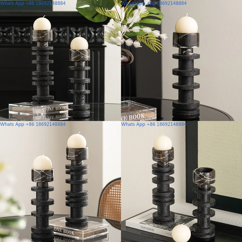 

Modern Luxury Marble Vintage Candle Holder for Living Room Hotel Decor