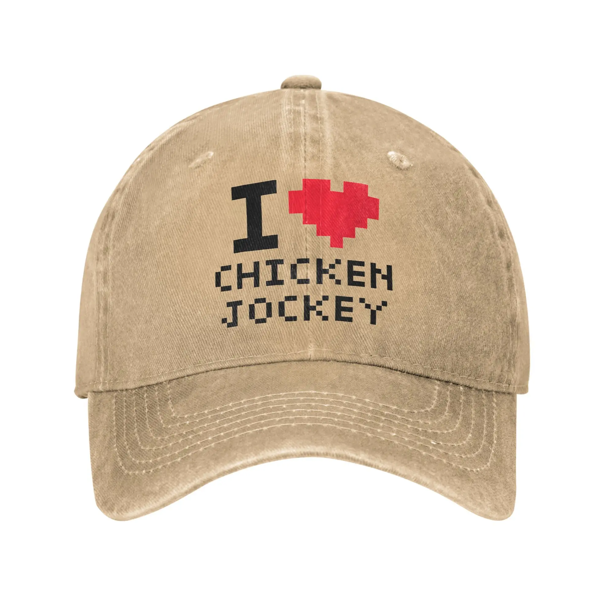 

Бейсбольная кепка I Love Chicken Jockey для мужчин и женщин, потертая джинсовая кепка, шляпа, уличная кепка для бега, гольфа, регулируемая солнцезащитная кепка