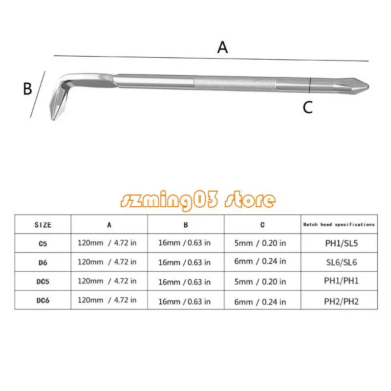 H9EC L-type screwdriver elbow bend swotted Lage 90 Degree