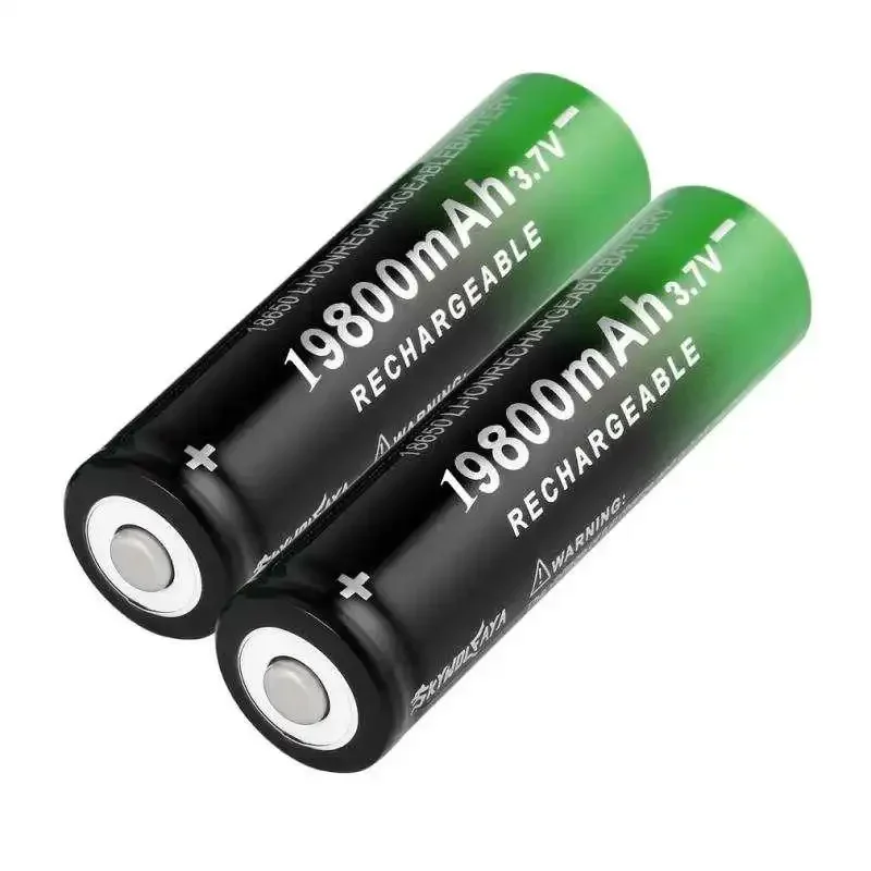 2pcs-20pcs Stücke Neue 18650 Batterie 3,7 V 19800 Lithium-ionen Für LED Taschenlampe Beliebte Hohe Qualität