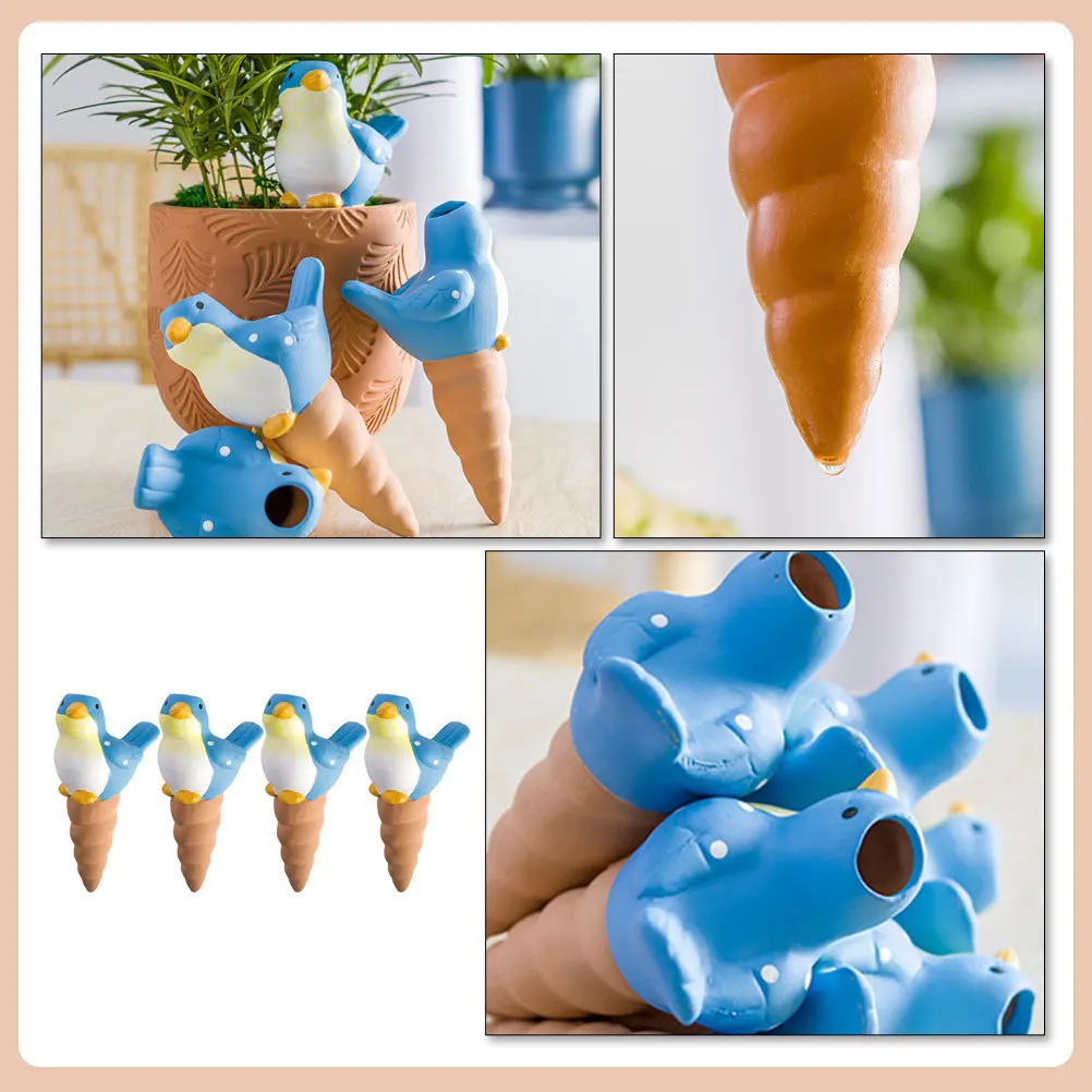 

4Pcs Automatic Watering Device for Plants Easy to Use Fill Insert Soil Keep Moisture for Indoor Outdoor Gardening