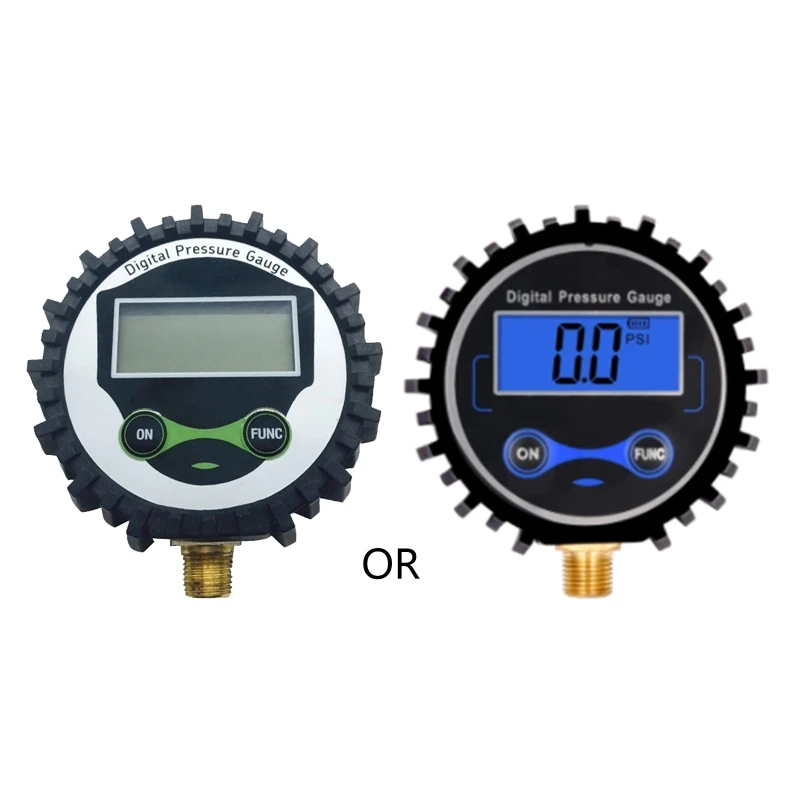 0-200PSI High Accuracy Pressure Gauge Tyre Tire Air Pressure Gauge Air Pressure Meter On & Function Button Lightweight