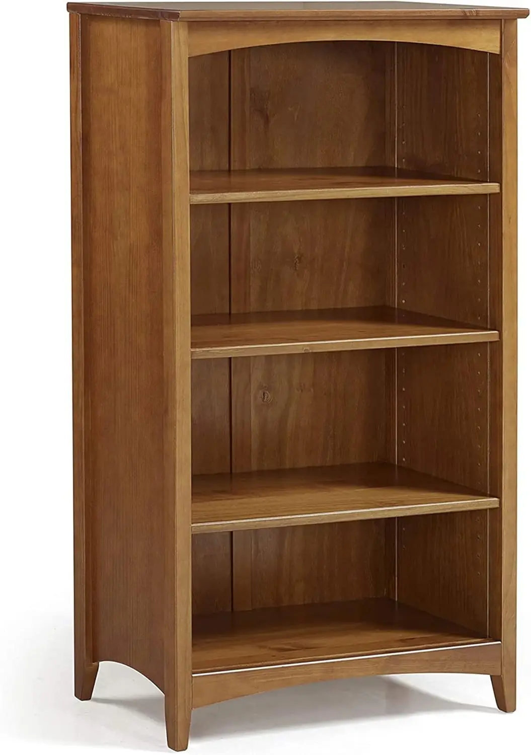 Shaker Style 4 Shelf Bookcase / Solid Wood / 48" High / Adjustable Shelving / Closed Back / Display Bookshelf for Living Room