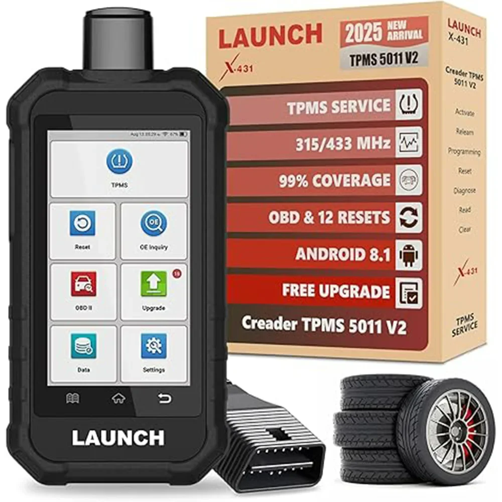 Launch TPMS 5011 V2 Tire Pressure Scanner X431 Creader Tire Pressure Sensor Scan Tool Supports All 315/433MHz with 12 Services - view 6