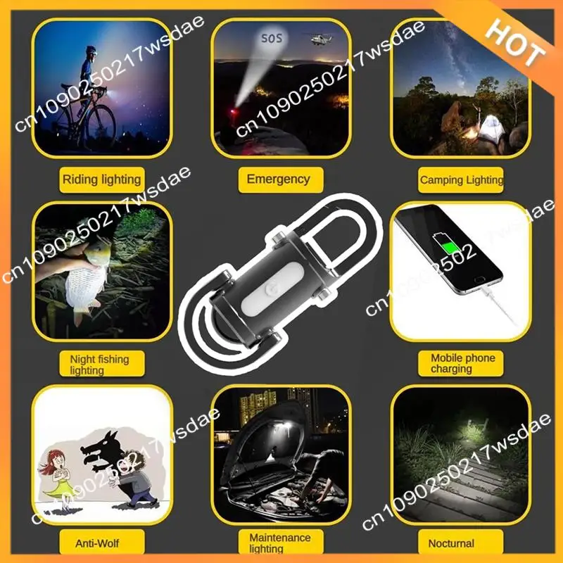 X08A 2025 Mini Torch Keychain Flashlight 3 In 1 Flashlight & Power Bank & Keychain Mini Flashlight For Emergency Power