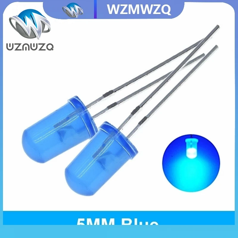 5 colors x20pcs =100pcs F5 5MM Round Yellow White Red Green Blue Diffused Round DIP Diode LED Lamp Light