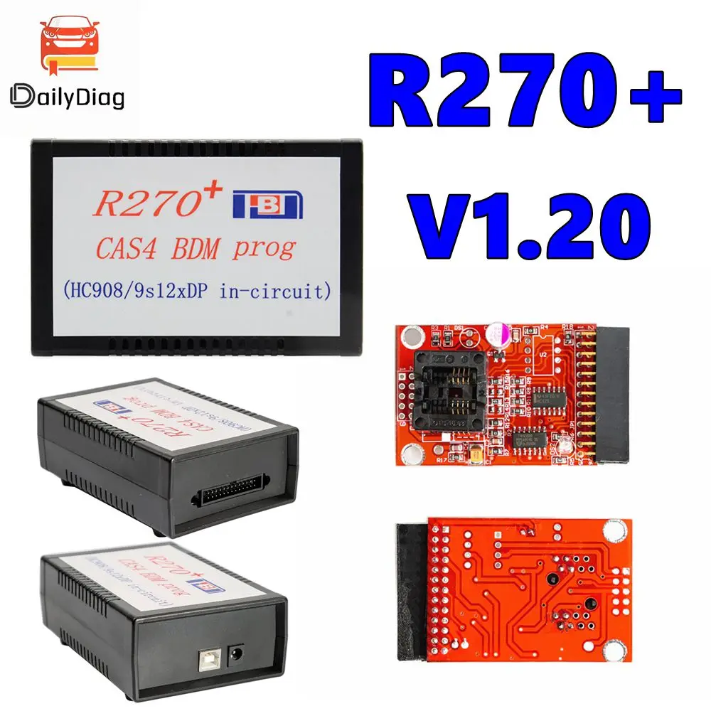 R270+ V1.20 OBD2 Diagnostic Tool CAS4 BDM Programmer for BMW Professional Auto Key Programmer R270 Support M35080