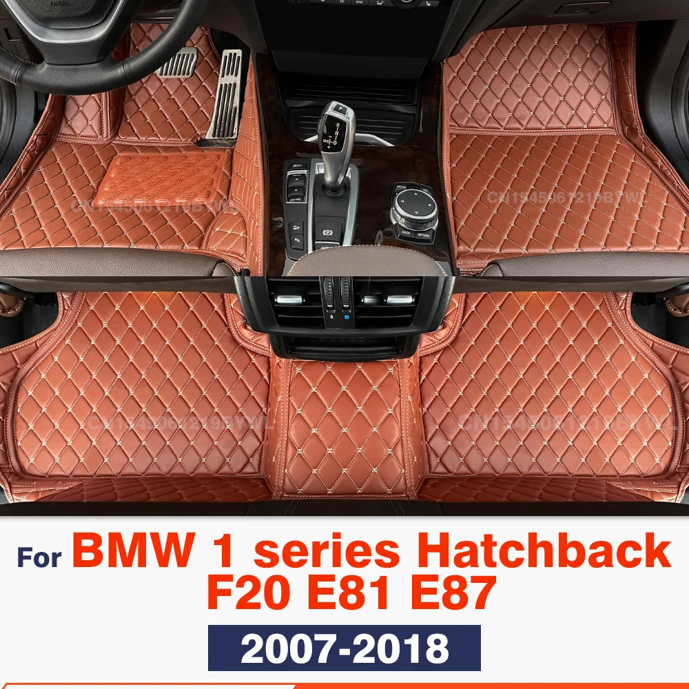 

For BMW 1 series Hatchback F20 E81 E87 2007-2018 Custom Car Floor Mat Automobile Carpet Cover Interior Accessories Protective