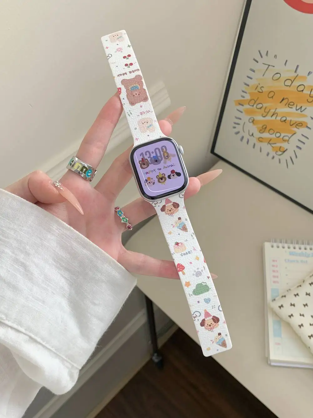 Neues magnetisches Cartoon-Armband Silikonschleife Correa für Apple Watch Band 38mm 40mm 41mm 42mm 44mm 45mm 46mm 49mm Armband