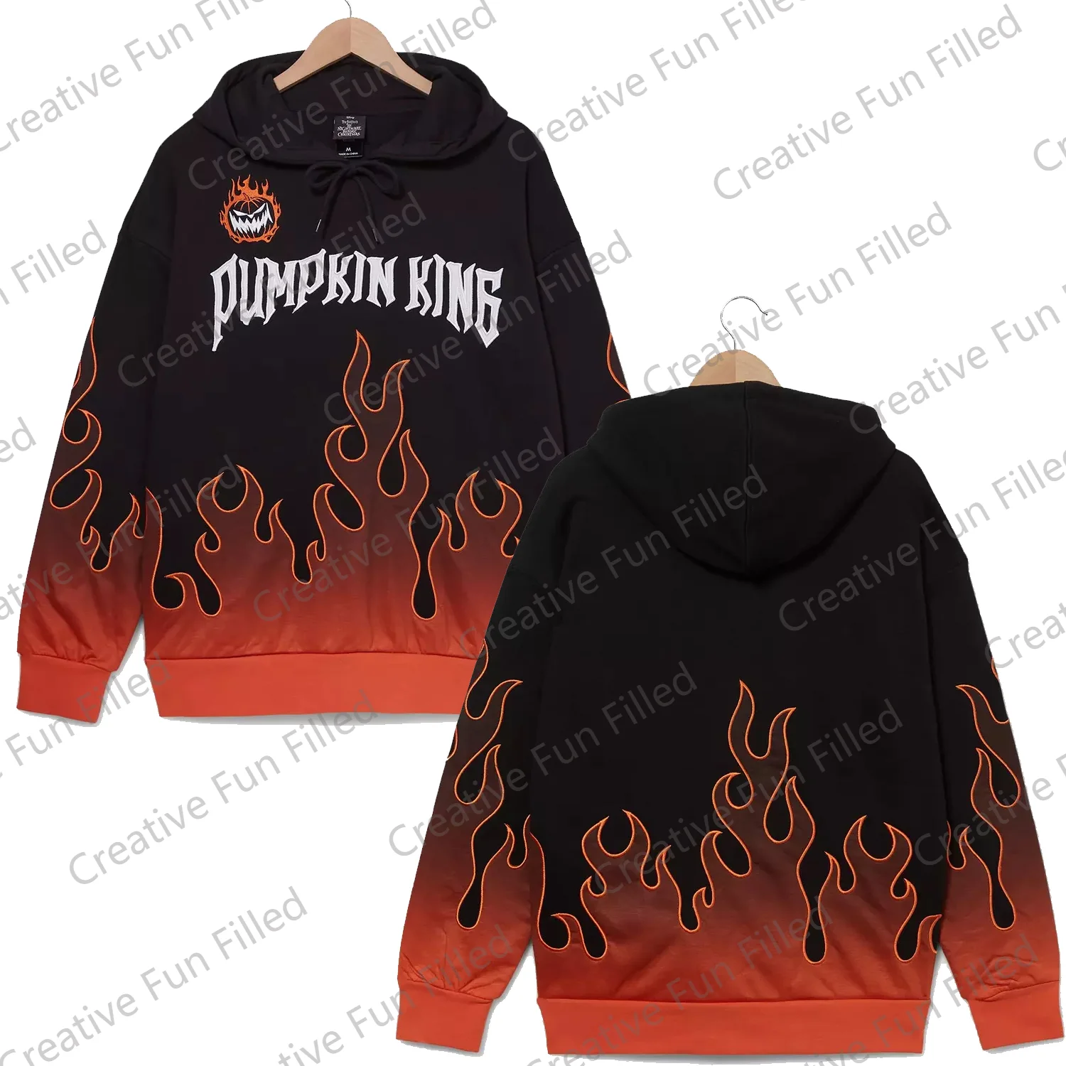 

Disney The Nightmare Before Christmas Pumpkin King Flames Hoodie