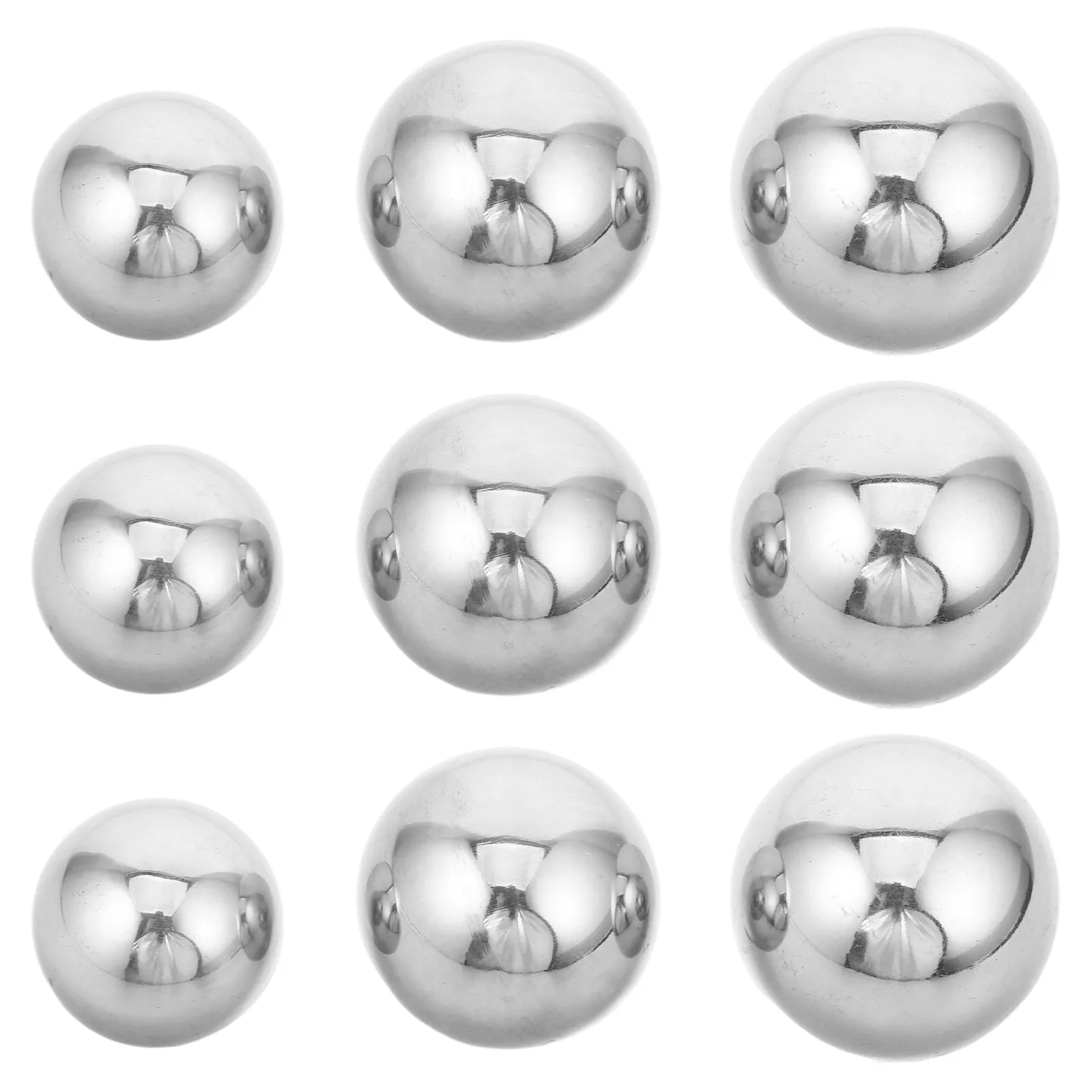 9Pcs Stainless Steel Floating Gazing Balls Hollow Polished Spheres for Garden Pond Water Evaporation Prevention Reflective