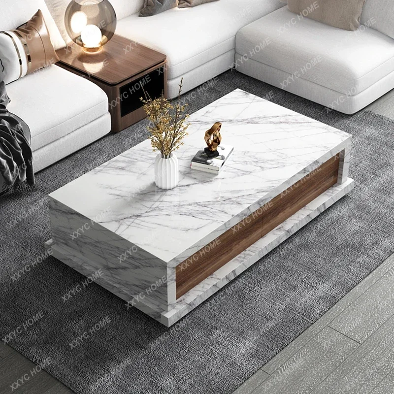 

Современный журнальный столик из натурального мрамора для гостиной WW Simple Modern Living Room, минималистичный, для элитных вилл