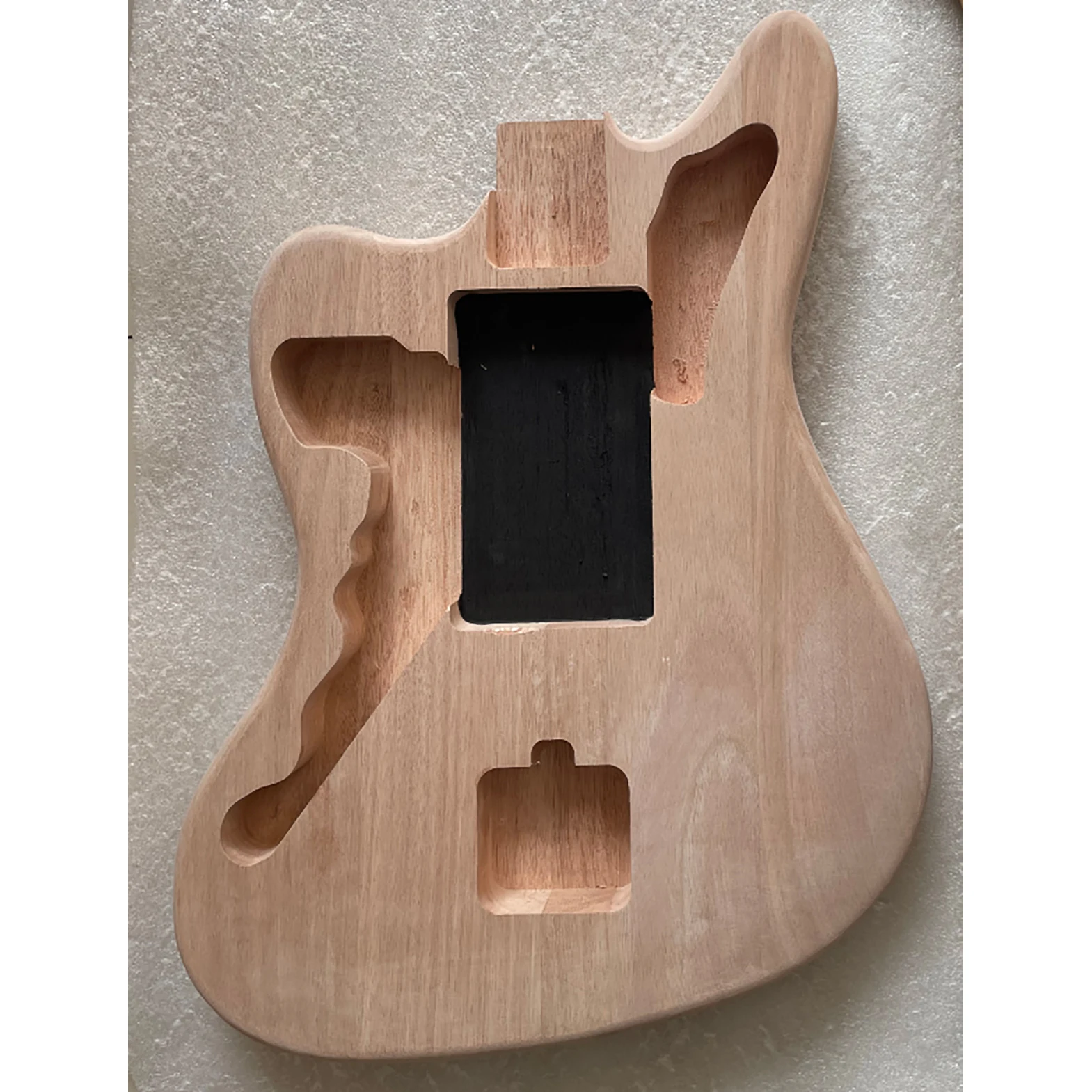 

Unfinished Electric Guitar Body, Solid Mahogany Wood, No Paints, Handmade, Jazzam Style, DIY & Replacement Accessories