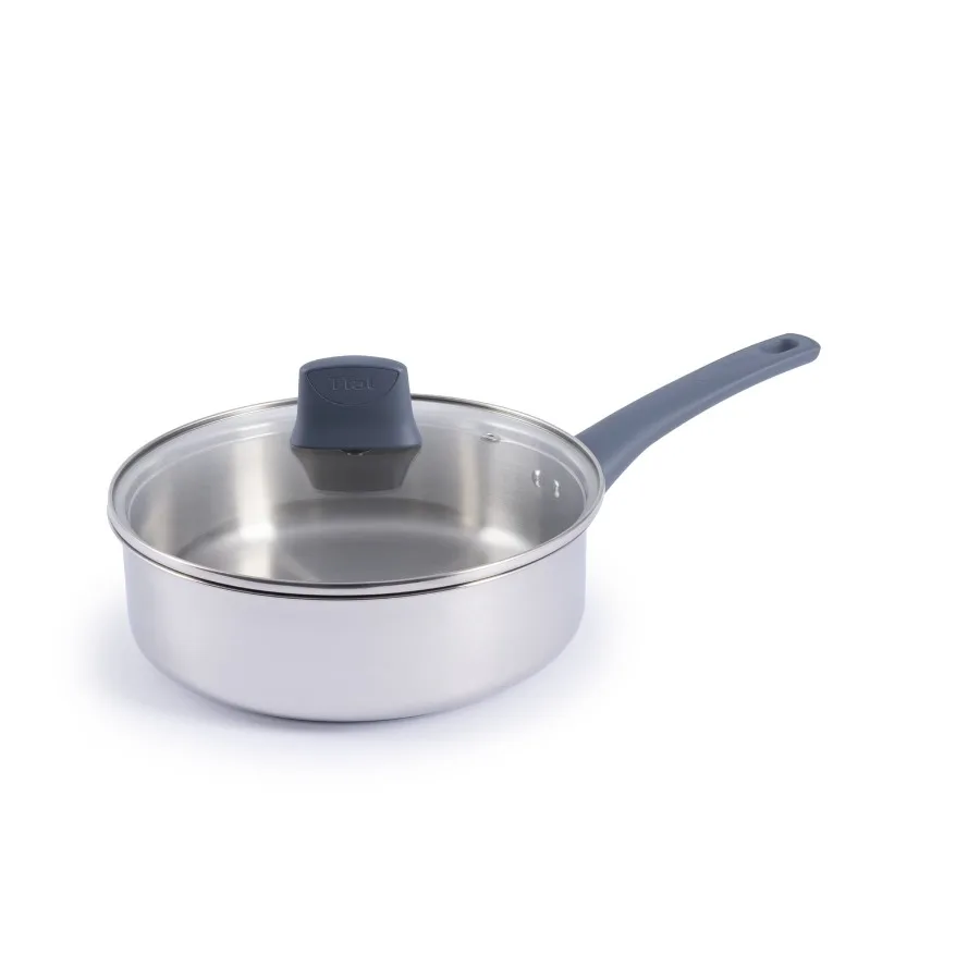 Daily Cook Stainless Steel Cookware Collection 3.5 Quart Sauté Pan With Lid Ocean Blue Handle