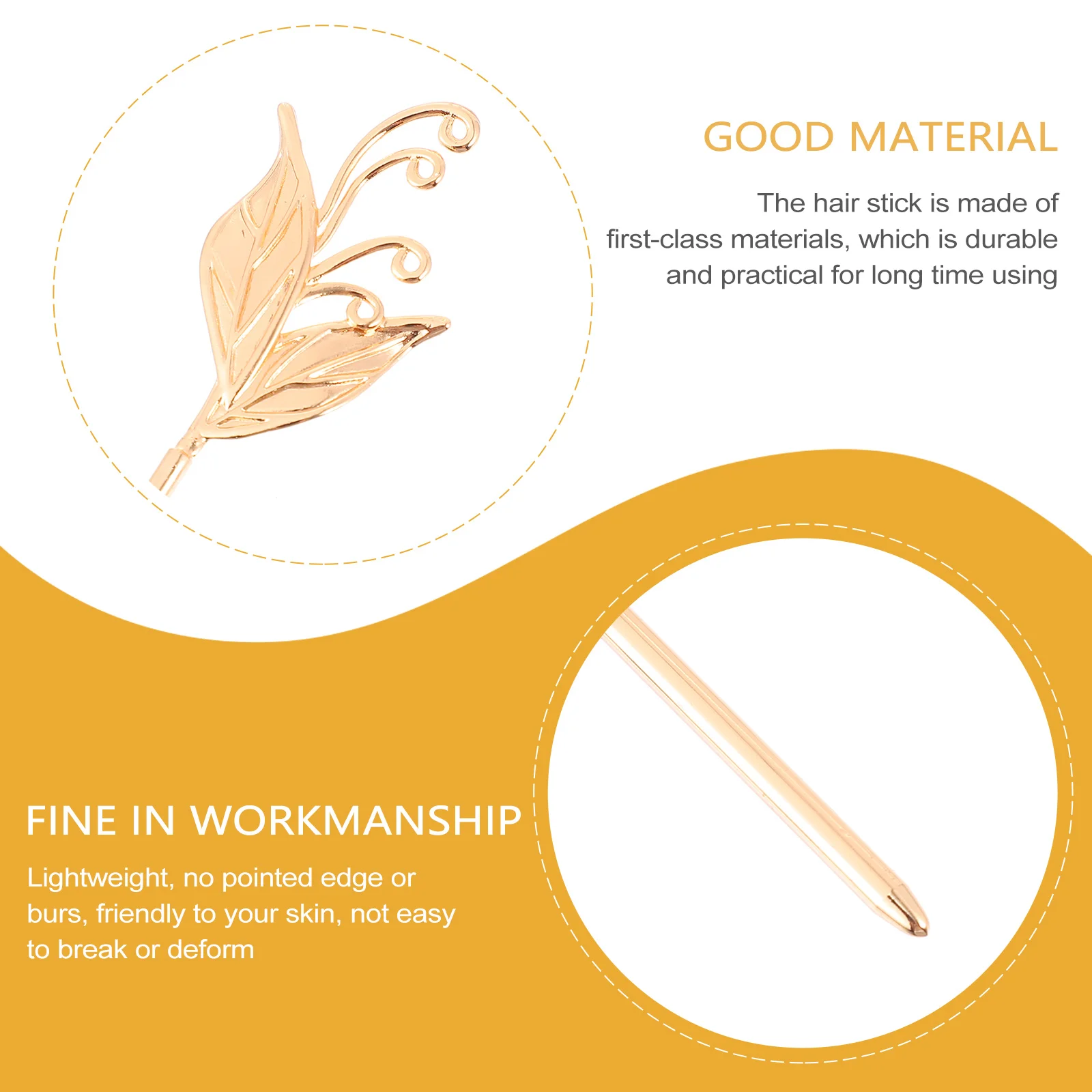 

2pcs Hair Chopstick Copper Vintage Hairpin Accessories for Wedding Party Daily Wear Lightweight Comfortable Gift Idea
