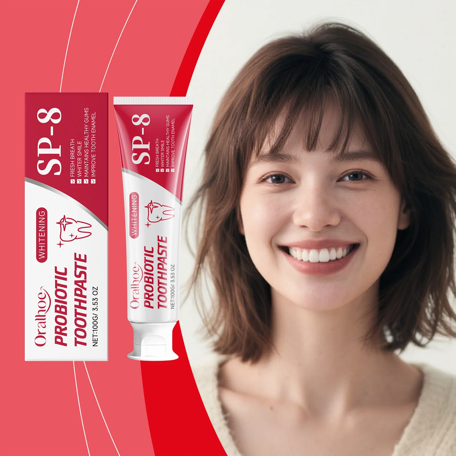 Probiotic Toothpaste Enamel Brightening Gingival Protection Refreshing Breath Teeth Cleaning Sensitive Gums Tooth Repair Paste