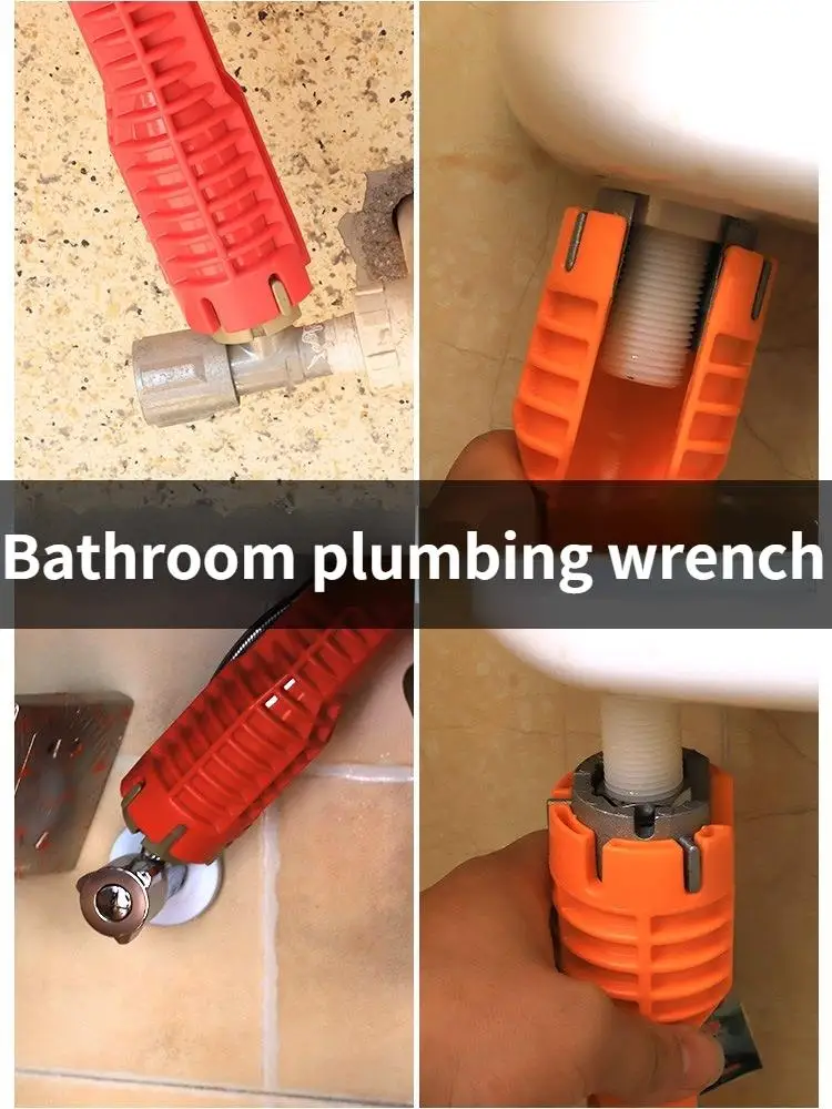 WoodWorking 8 in 1 Sink Wrench Sink Faucet Plumbing Tool Multifunction Wrench Bathroom Repair Plumbing Screw Nut Socket Tools