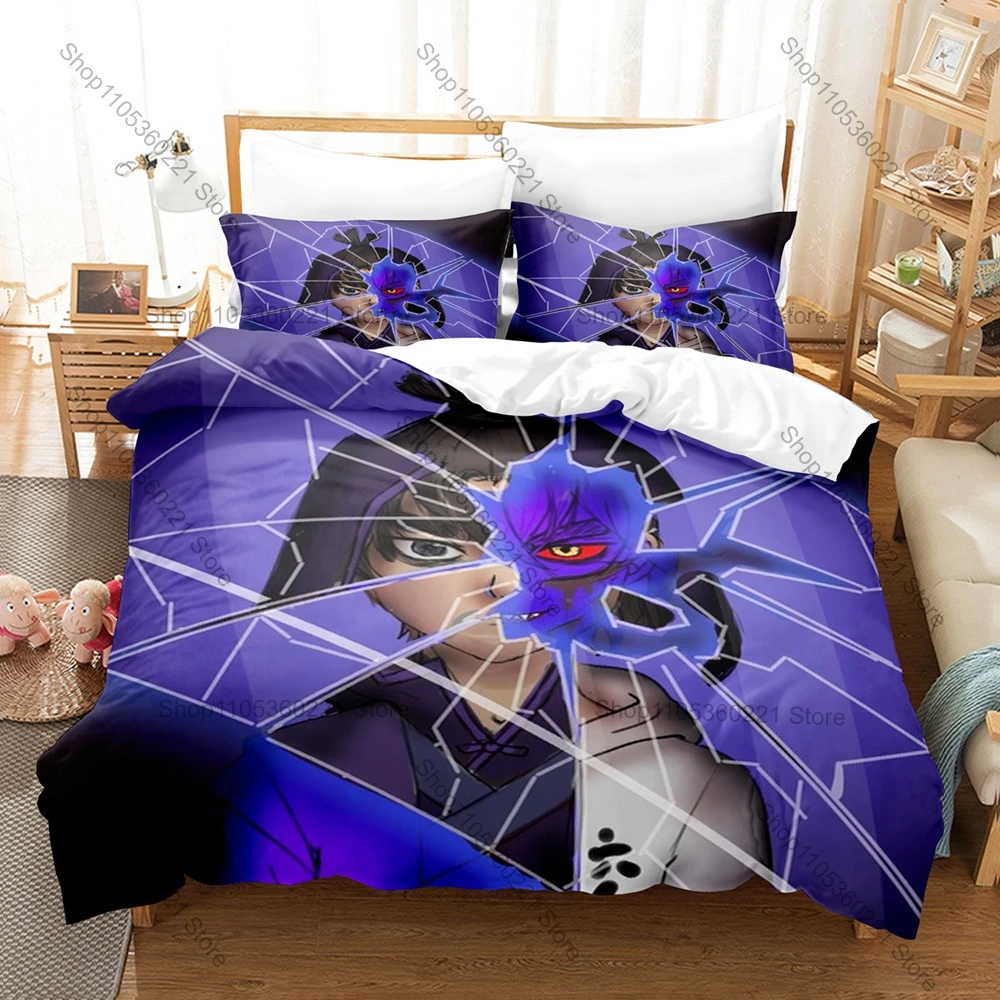 Popular Anime Scissor Seven Theme Bedding Set 3Pcs Comfortable Duvet Cover Pillowcase Decor Home Textile Gift