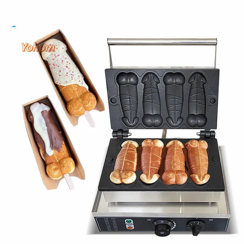 

Commercial Use a Piece of Gayke Penis Shape Waffle Maker Iron Stick Baking Machine Hot Dog Sausage Grill Baker Waffle Snacks