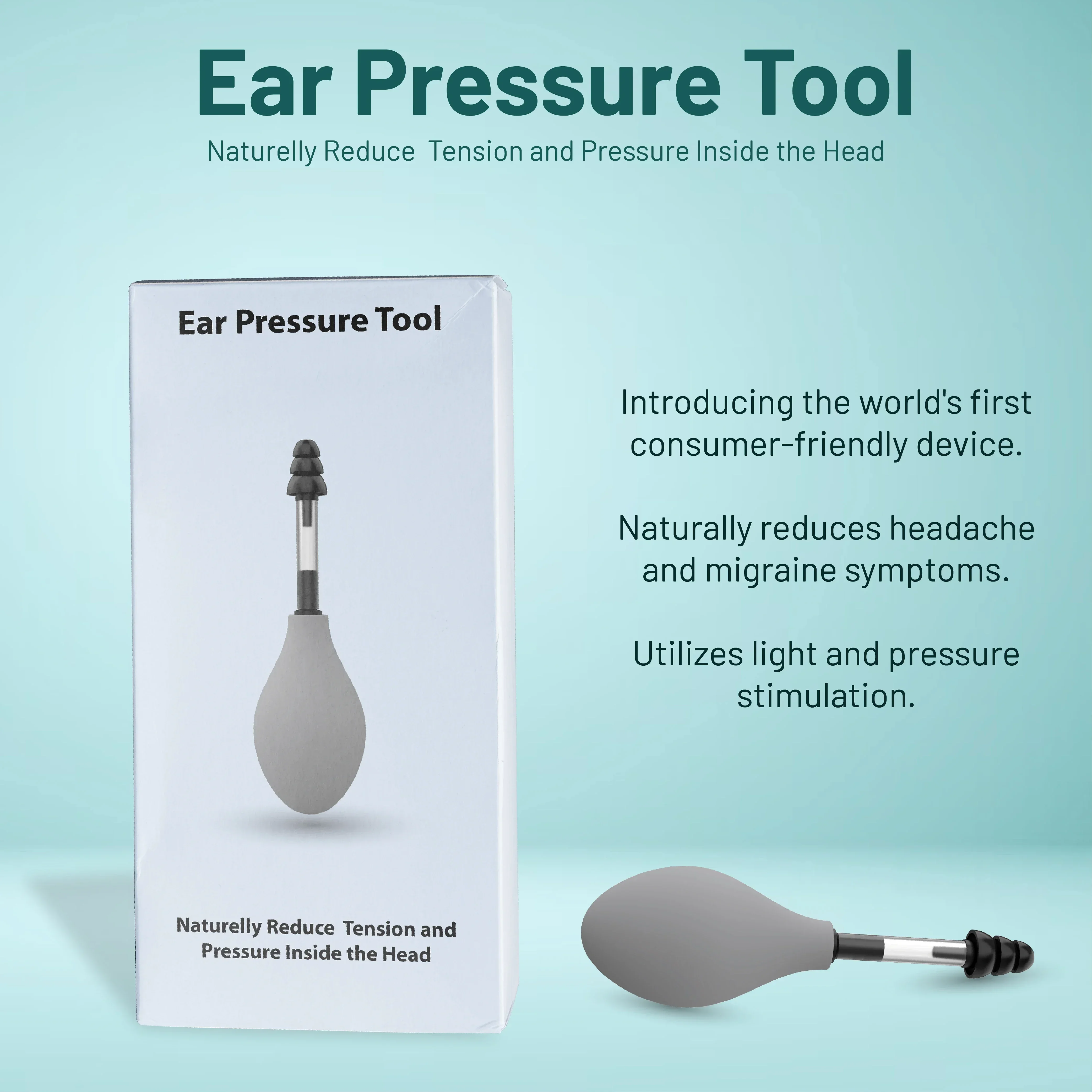 Relief Reduces Tension and Pressure from Headache and Migraines Symptoms Through Inner Ear Pressures Stimulations tool fast
