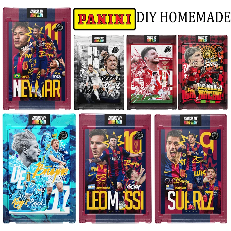 

Panini star card DIY homemade DeBruyne Luka Modric Havertz Haaland Basketball collectible cards Christmas birthday gifts