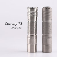 Titanium alloy Convoy T3 flashlight, AA 14500  13 groups, 519A high CRI R9080