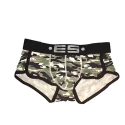 Cotton men underwear camouflage cotton high-end wide-brimmed comfortable breathable fashion tide hip boxer in the low waist.