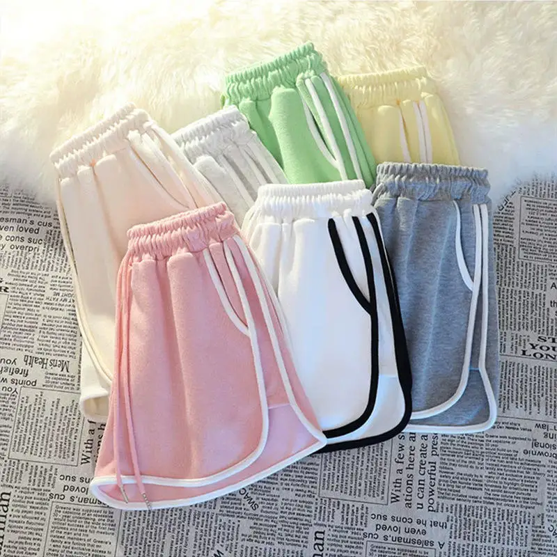 Korean Style Casual Sports Shorts Women's Summer Loose Comfortable Home Sleepwear Wide Leg Short Pants
