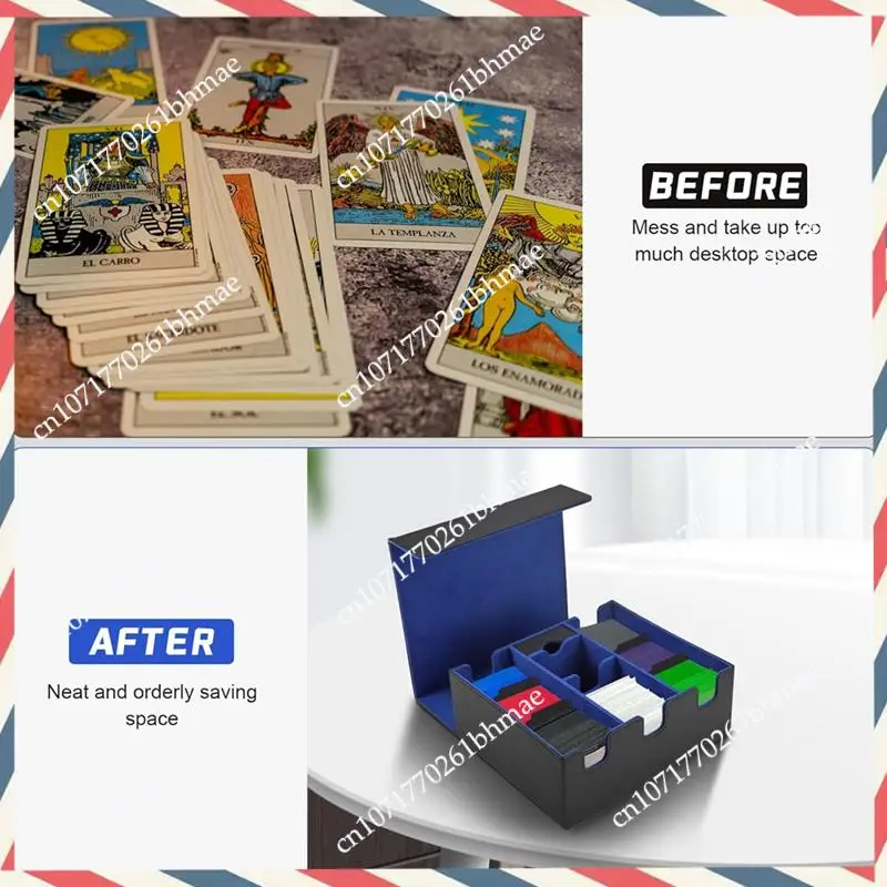

-A21Z Card Storage Box For Trading Cards, Magnetic Closure TCG Storage Box For MTG, Yugioh, And Sports Cards Easy To Use Black+B