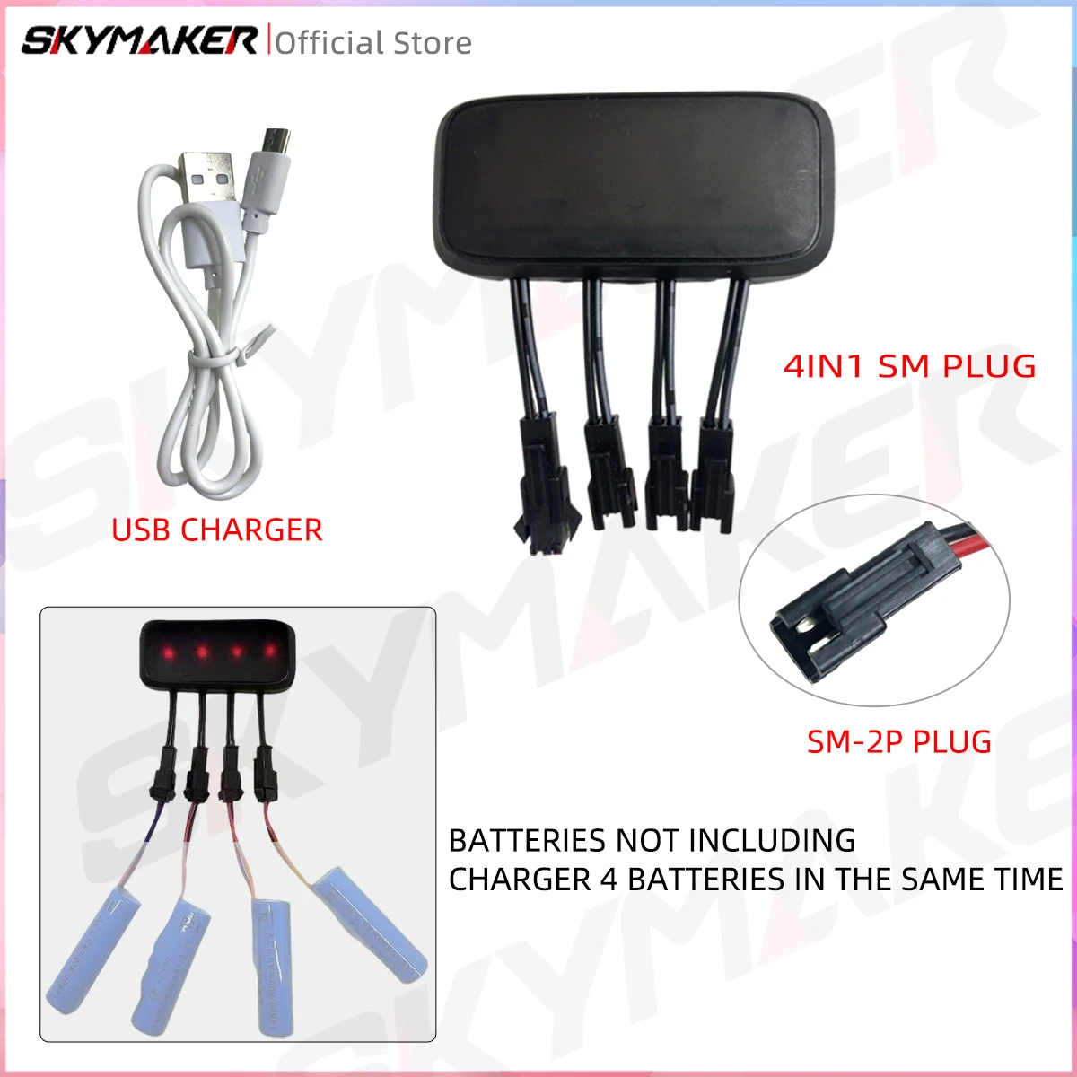 بطارية ليبو 3.7 فولت 600 مللي أمبير في الساعة 25C نموذج عالي المعدل مع شاحن 751862 UDI U818A ملحقات الطائرات